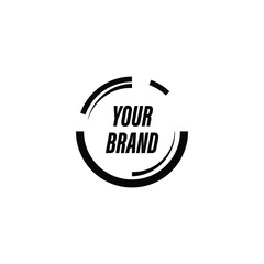 circle logo minimalist design in black for company business symbol geometry concept