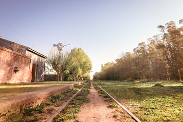 old and abandoned train station in the countryside