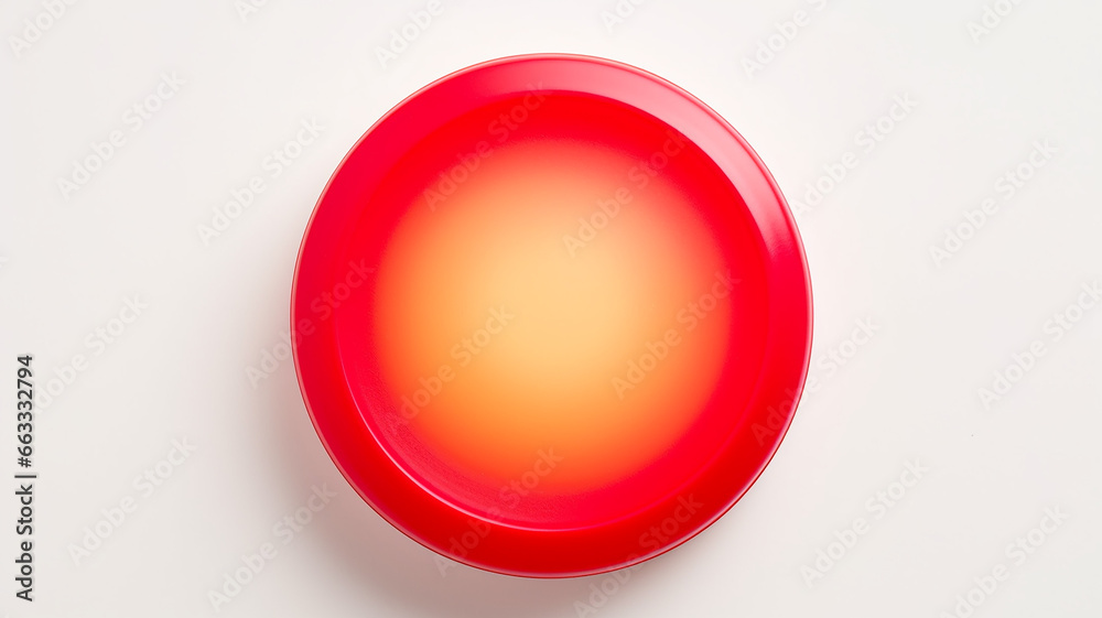 Poster red light fluorescent button isolated on the background of computer graphics website design