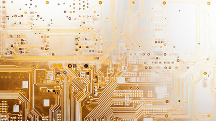 gold chip, background computer chip metal gold texture surface of computer board - obrazy, fototapety, plakaty