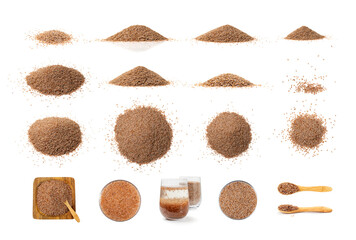 Plantago Ovata Seeds Isolated, Psyllium Husk, Isabgol Ispaghula