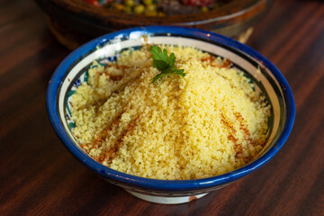 Moroccan Couscous Bowl, Traditional Cuscus, Moroccan Bulgur, Healthy Arabic Food, Moroccan Couscous