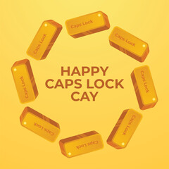 CAPS LOCK DAY design template good for celebration usage. capslock vector illustration. flat vector design. vector eps 10.