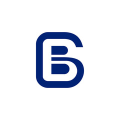 The monogram is the letter G and B. Elegant and outline.