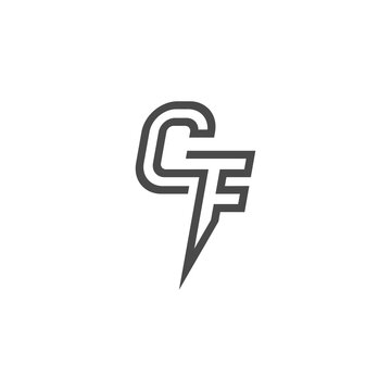 recommend clip art: The monogram is the letter C and F. Elegant and outline.