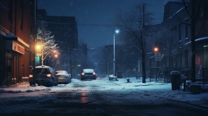 冬の街の景色