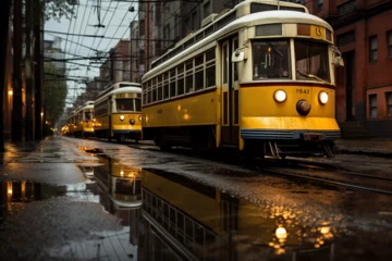 Abwaschbare Fototapete Milaan tram