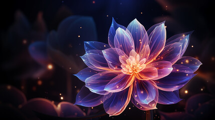 abstract cosmic perspective with glowing colorful flowers background 16:9 widescreen wallpapers