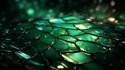 Poster abstract emerald green mosaic surface perspective with scales background 16:9 widescreen wallpapers © elementalicious