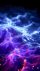 Fototapeta premium Luminous 3D Waves, Digital Abstracts, Backdrop, Wallpaper