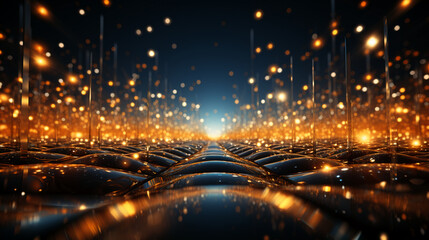 abstract glowing shining perspective with sparkles and waves background 16:9 widescreen wallpapers