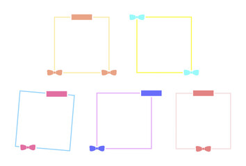 Bow Tie Frame Ribbon Text Box Background