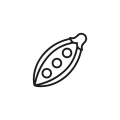 Peas icon vector. Linear style sign for mobile concept and web design. Peas symbol illustration. Pixel vector graphics - Vector.	