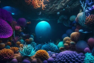 coral reef in aquarium generative AI tool