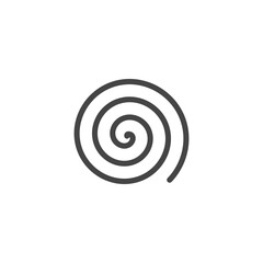 The monogram is the letter O and spiral. Elegant and outline.