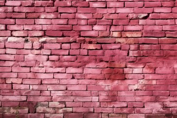 Fototapeta premium A striking background old, pink brick wall with cracked, shabby paint