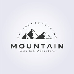 isolated mountains logo vector illustration design