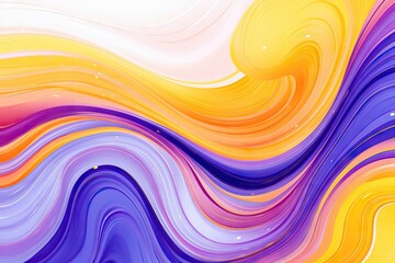 Fluid flow colorful gradient. Abstract summer liquid wave pattern. 80s - 90s vaporwave style. Vibrant color. Design for print, poster, card