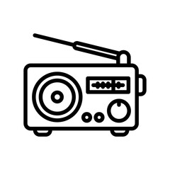 Radio icon in vector. Illustration