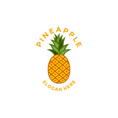 Pineapple organic product design logo vector, Pineapple icon logo template