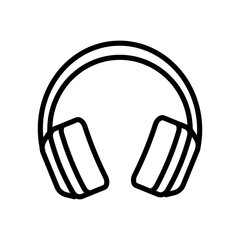 Headphones icon in vector. Illustration
