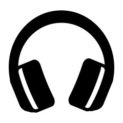 Headphones icon in vector. Illustration