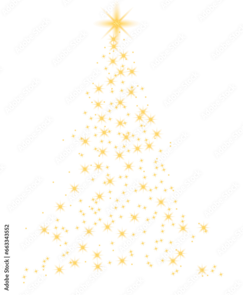 Poster shiny christmas tree. glittering lights in the form of a christmas tree with bright shining. christm