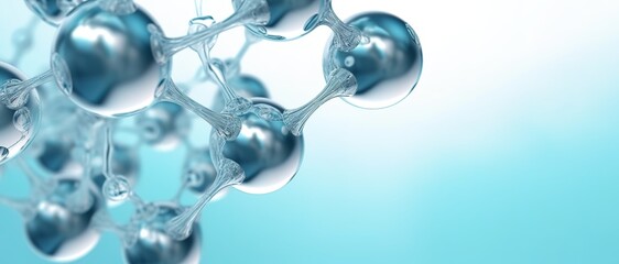 interconnected molecules. science molecules concept. generative AI