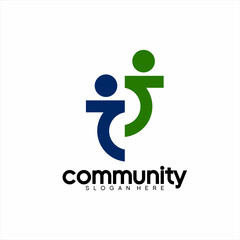 Community logo design with the concept of Arabic letters Kho.