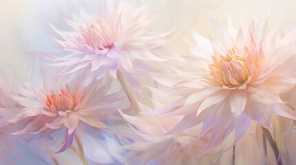  a close up of a bunch of flowers with a blurry background.  generative ai