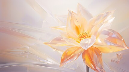  a painting of a yellow and white flower with a blurry background.  generative ai