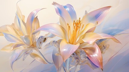  a close up of a vase with flowers inside of it.  generative ai