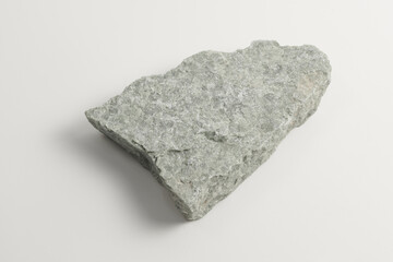 Set of sauna stones isolated on white background. Natural mineral rock jadeite