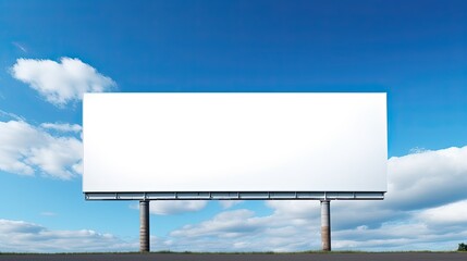 Obraz premium Image of blank billboard on a highway for advertisement, on spring sunny day.