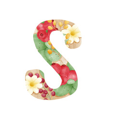Wooden Alphabet letter S