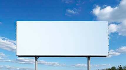 Obraz premium Image of blank billboard on a highway for advertisement, on spring sunny day.