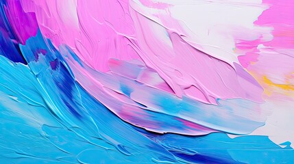 Multi colored acrylic rainbow color on canvas texture wallpaper.