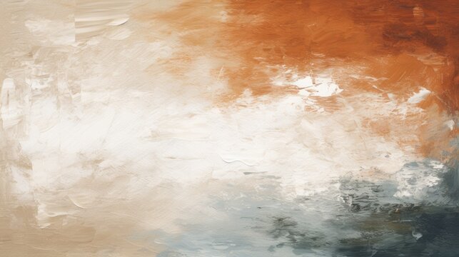 Art paintbrush of Acrylic earth tone color on canvas texture.