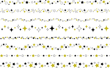 シンプルな星の装飾ライン イラスト素材 / vector eps - obrazy, fototapety, plakaty