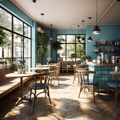 Fototapeta premium cafe interior
