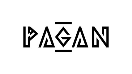 Logo pagan, ancient Greece, vector on transparent background