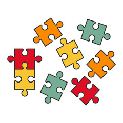 Fototapeta premium Puzzle Retro Decoration