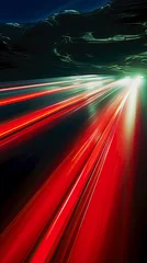 Foto op Plexiglas Abstract Backdrop, Wallpaper, Urban Traffic, Illuminated Night Drives © Kiril Tsvetanov