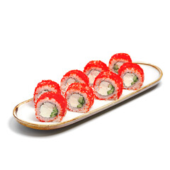 Sushi california on a white background