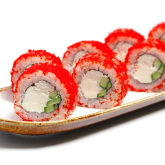 Sushi california on a white background