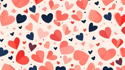 Hearts illustration background wallpaper design, love heart, valentines day card