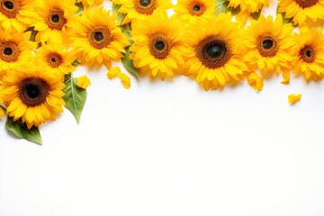 Sunflower Background with copy shape.