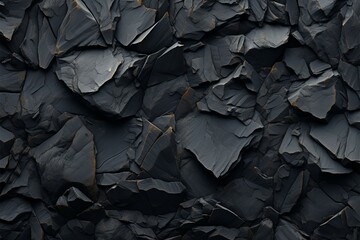 Earths shadow A coal black background with a geological texture theme - obrazy, fototapety, plakaty