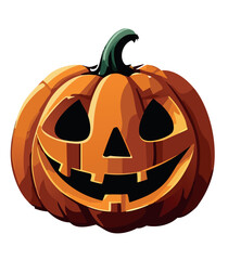 Citrouille d'Halloween à large sourire