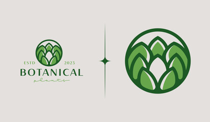 Leaf Flower Plant Logo Template. Universal creative premium symbol. Vector illustration. Creative Minimal design template. Symbol for Corporate Business Identity